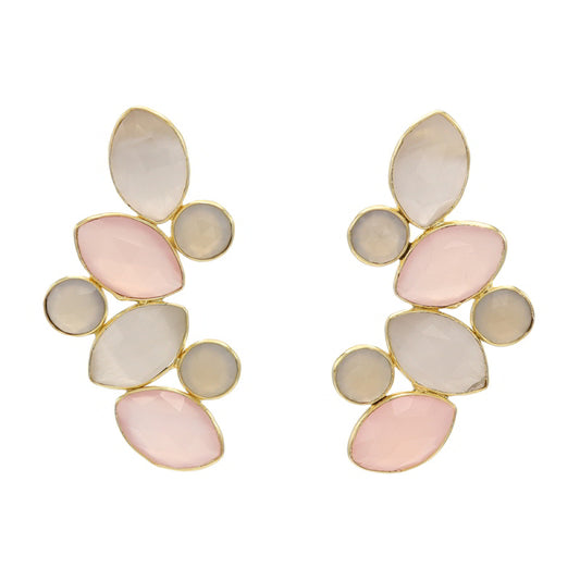 Pendientes Hali Pulido Rosa y Nude