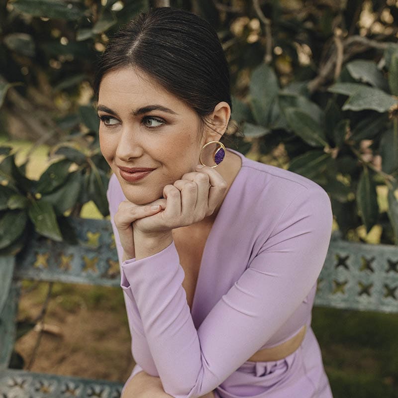 Pendientes Hera Morado