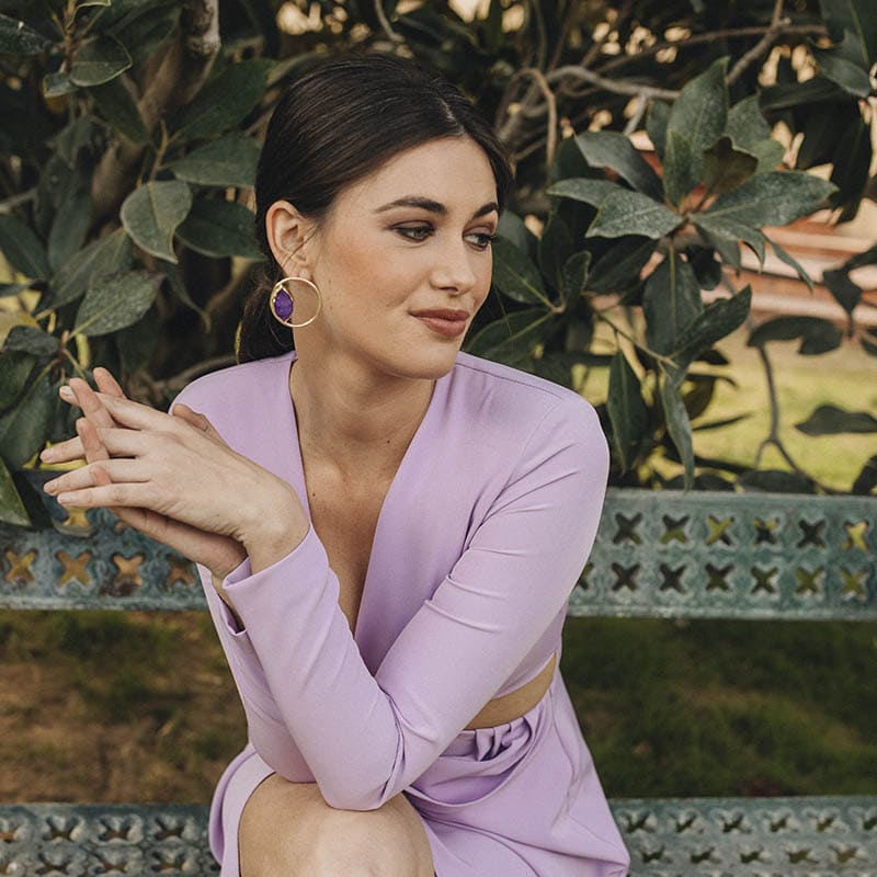 Pendientes Hera Morado