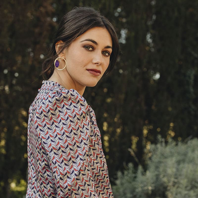 Pendientes Hera Morado