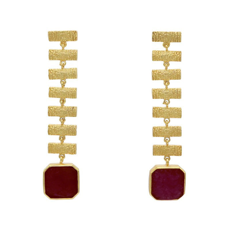 Pendientes Hiraya Rubí