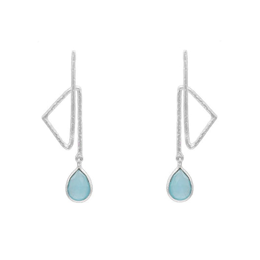 Pendientes Irene Plata Azul claro