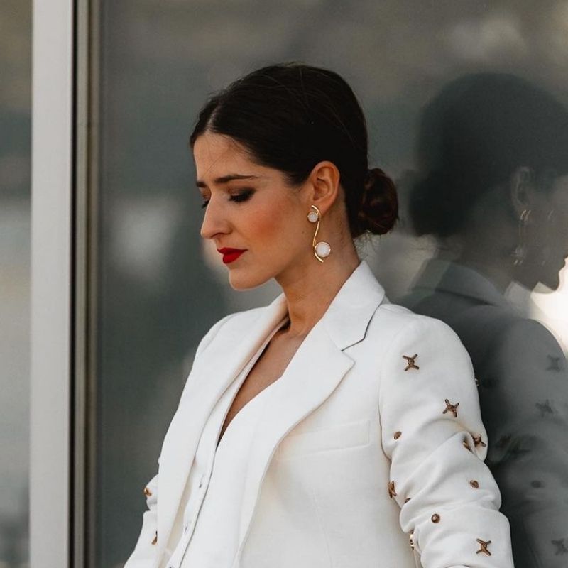 Pendientes Isis Plata Piedra Lunar