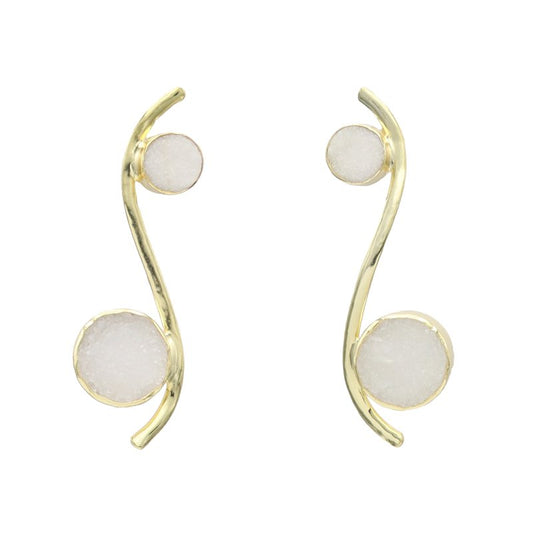 Pendientes Isis Drusa Blanco
