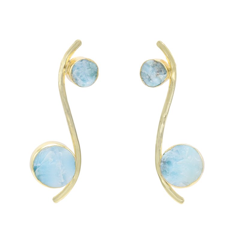 Pendientes Isis Azul claro Larimar