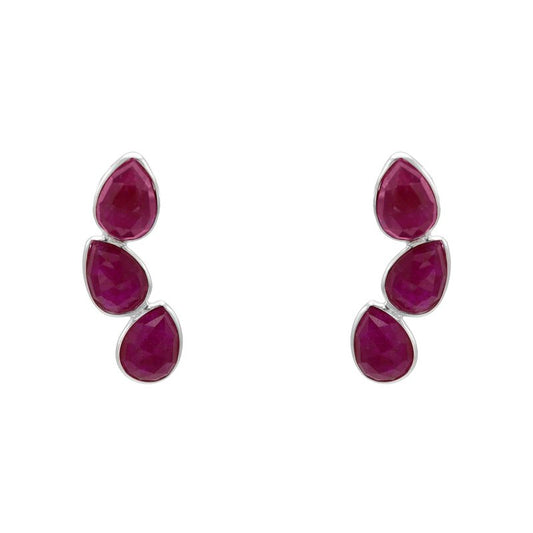 Pendientes Judit Iconic Plata Rubí