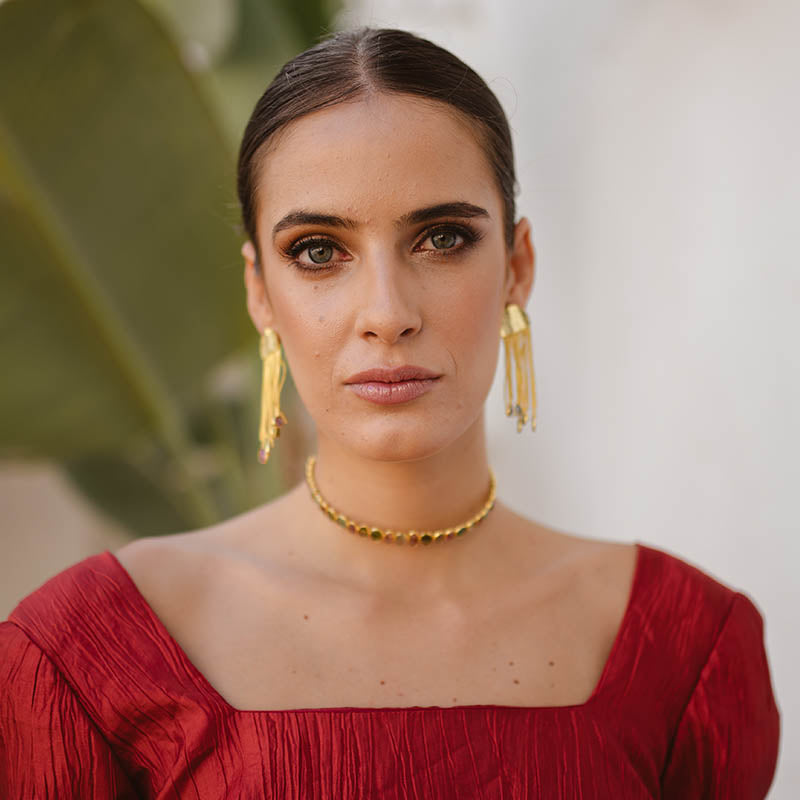 Choker Rubrum Deluxe Multicolor Turmalinas