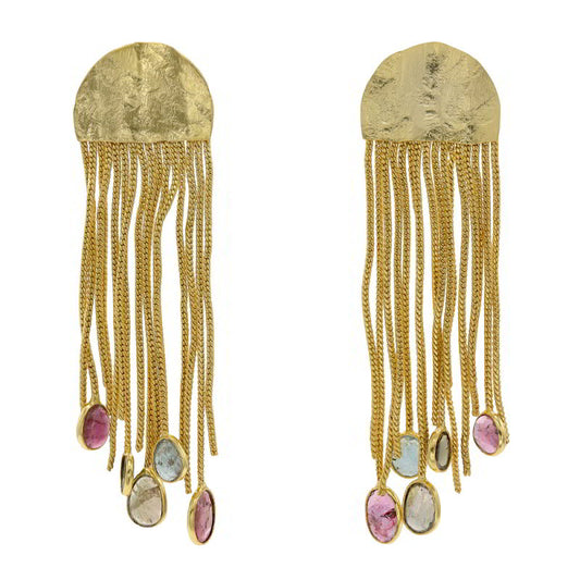 Pendientes Libia Deluxe Multicolor Turmalinas