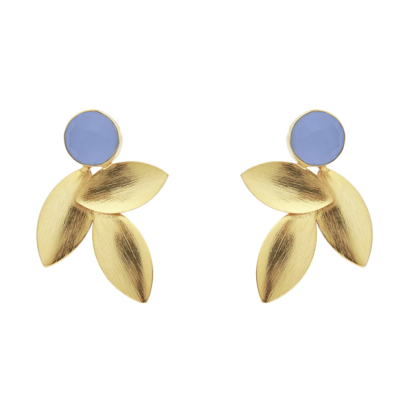 Pendientes Lino Azul