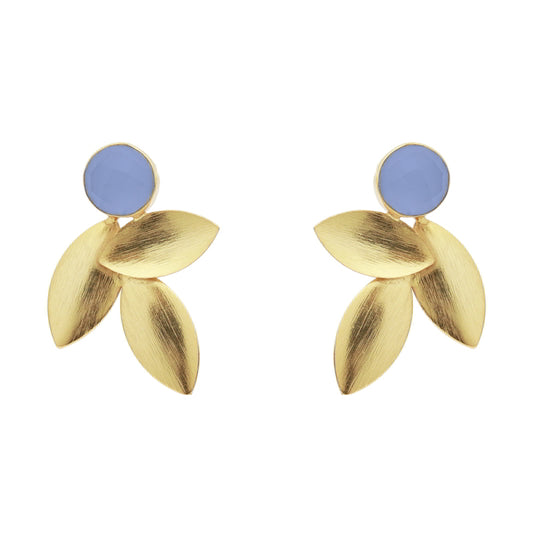 Pendientes Lino Azul