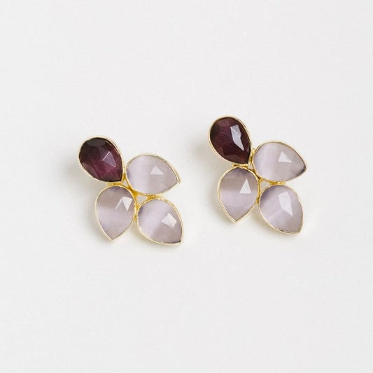 Pendientes Mairea Ed. Limitada Pulida Berenjena y Lila
