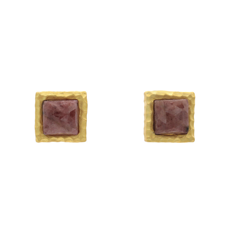 Pendientes Marko Rosa Rodonita