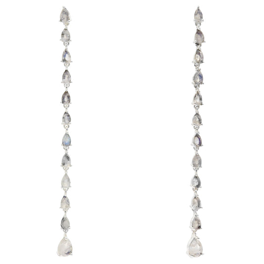 Pendientes Maura Plata Gris Rainbow