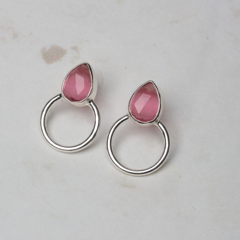 Pendientes Mini Diwa Ed. Limitada Pulida Plata Rosa dark