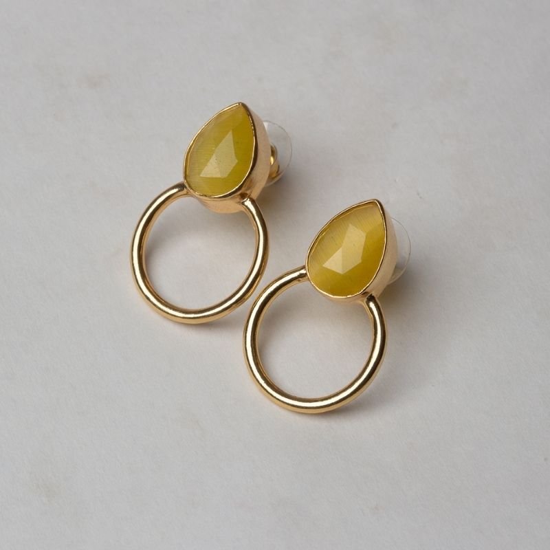 Pendientes Mini Diwa Ed. Limitada Pulida Amarillo