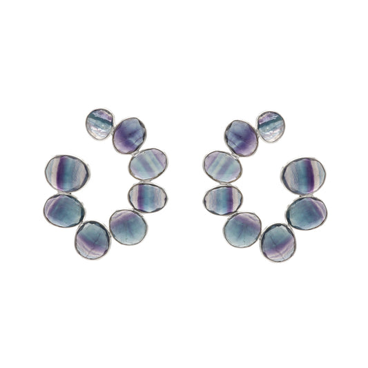 Pendientes Rainbow Deluxe Plata Fluorita 1