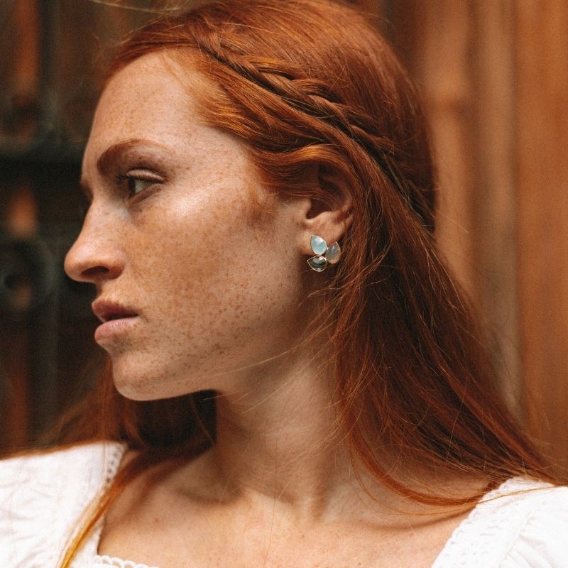 Pendientes Mini Yoga Ed. Limitada Morado Amatista, Azul claro y Naranja