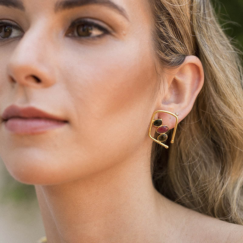 Pendientes Mohs Ed. Limitada Multicolor Turmalinas