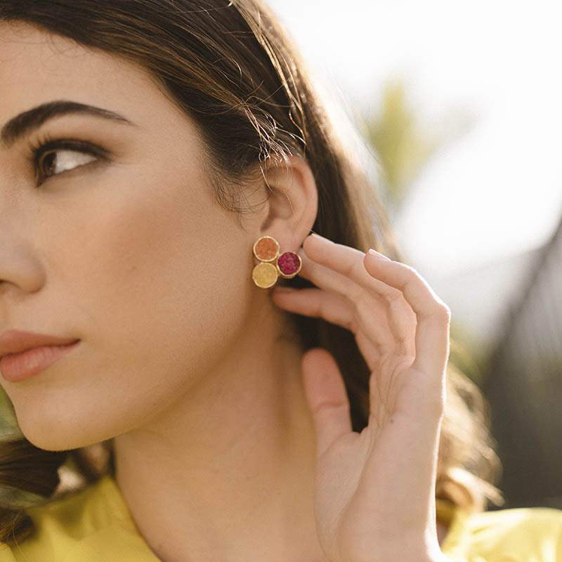 Pendientes Mumbai Drusa Multicolor Summer