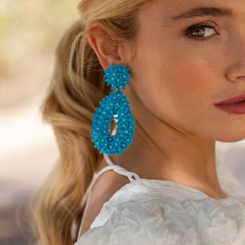 Pendientes Nagar Azul Turquesa