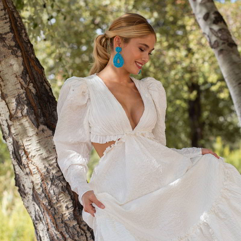 Pendientes Nagar Azul Turquesa