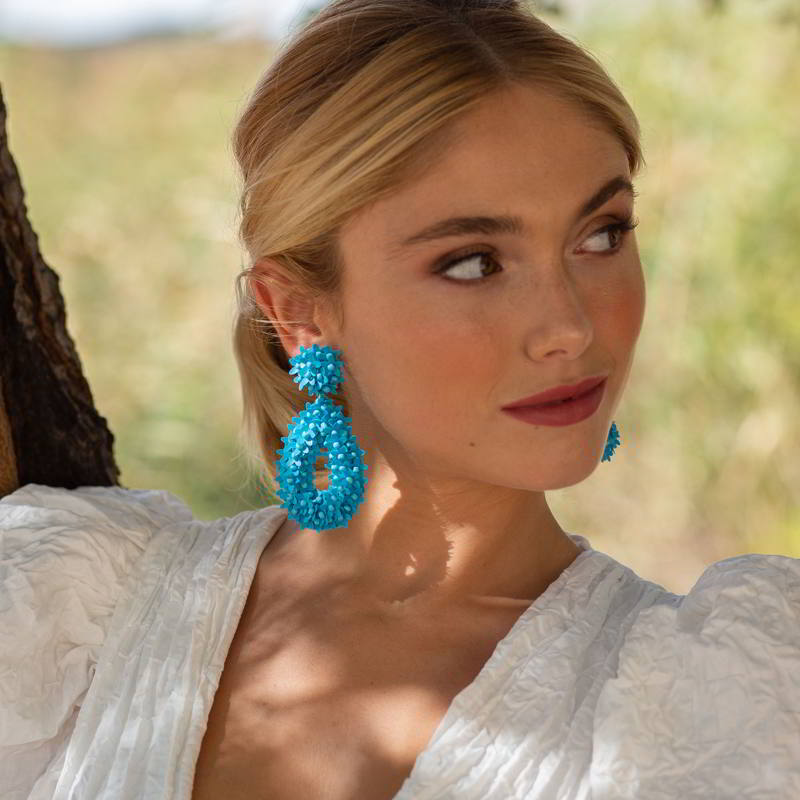 Pendientes Nagar Azul Turquesa