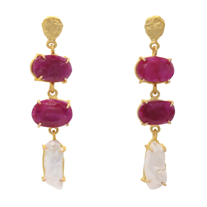 Pendientes Neda Rubí y Perla