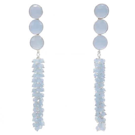 Pendientes Ocaso Plata Azul