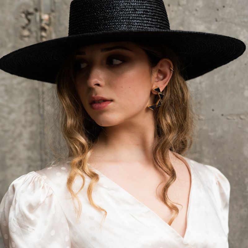 Pendientes Okiya Negro