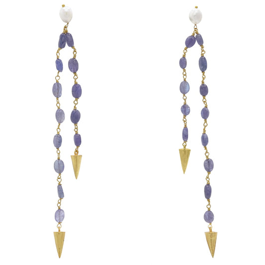 Pendientes Pelvetia Azul Tanzanita