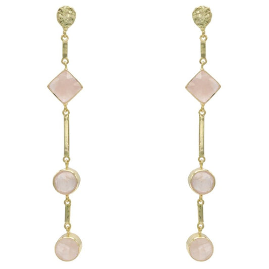 Pendientes Atocha Rosa cuarzo