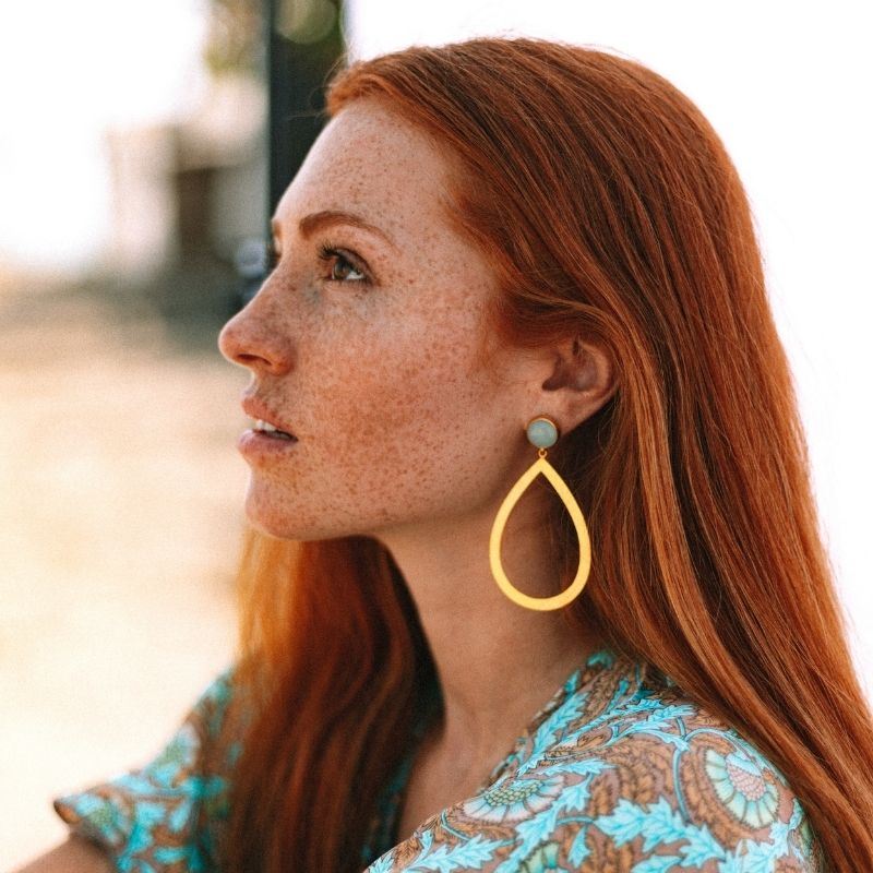 Pendientes Polaris Plata Rubí