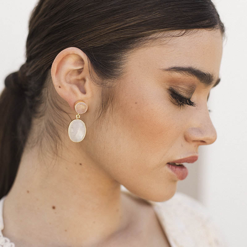 Pendientes Rupia Iconic Ed. Limitada Piedra Lunar