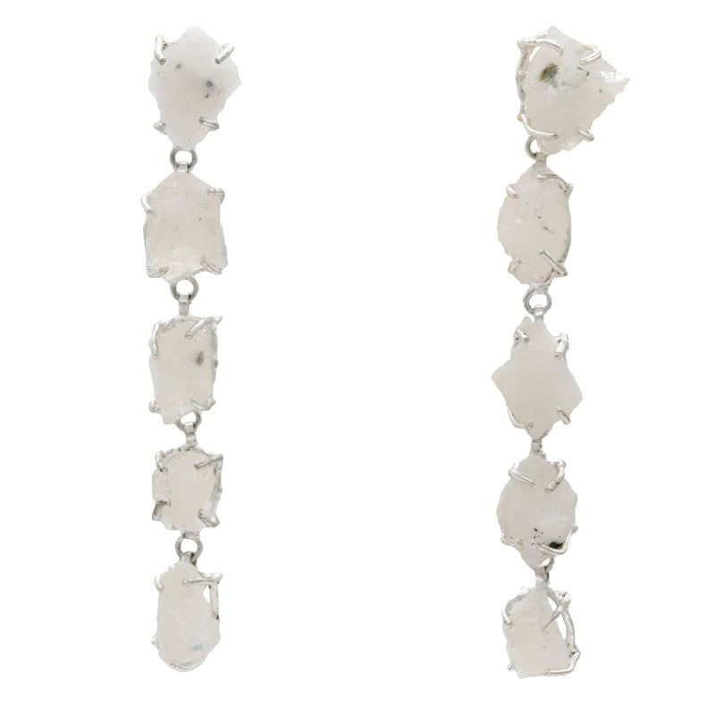 Pendientes Saint Plata Piedra Lunar