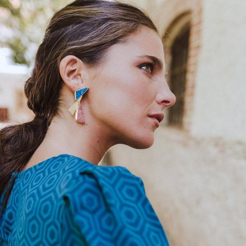 Pendientes Sayuri Ed. Limitada Plata Verde