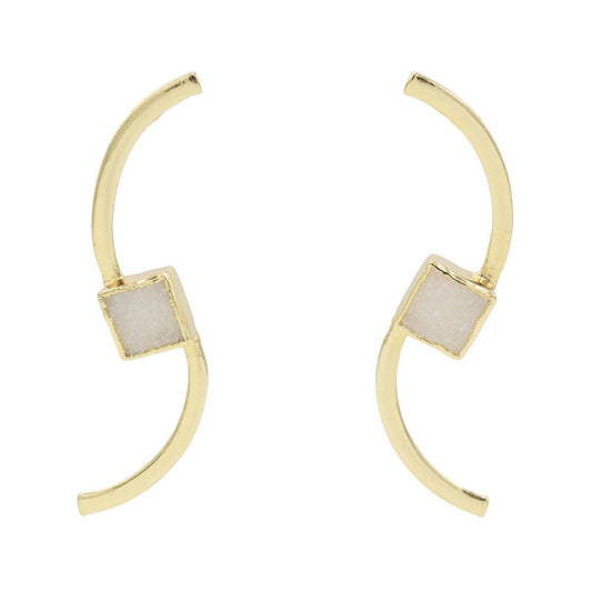 Pendientes Serendipia Drusa Blanco