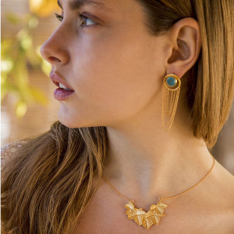 Pendientes Simbel Small Azul agua