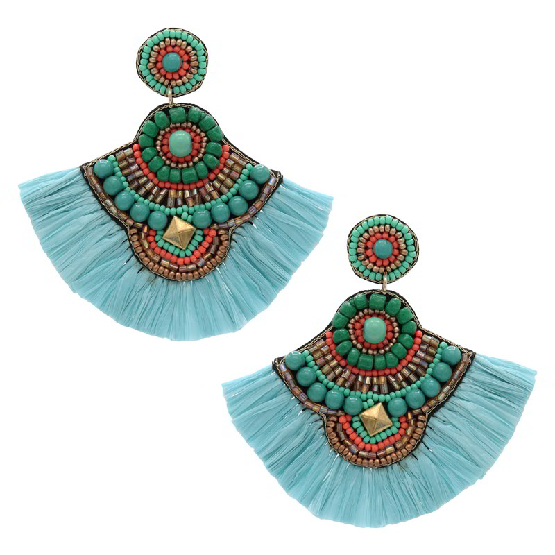 Pendientes Sindri Étnico Azul