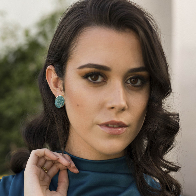 Pendientes Tillya Azul Apatite (de clip)