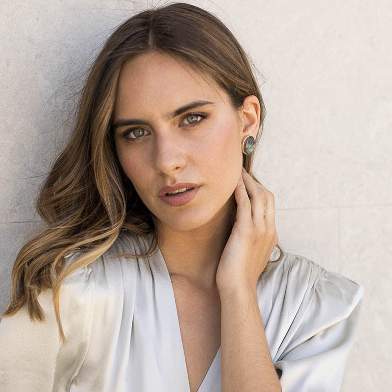 Pendientes Tillya Labradorita (de clip)