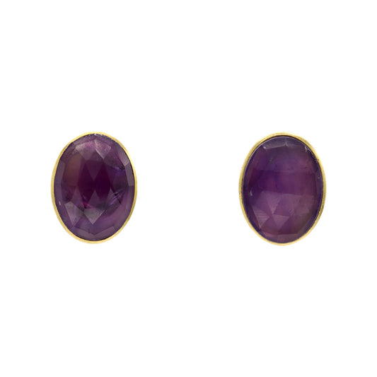 Pendientes Tillya Morado Amatista (de clip)