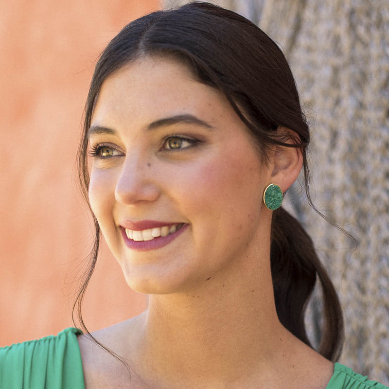 Pendientes Tillya Verde (de clip)
