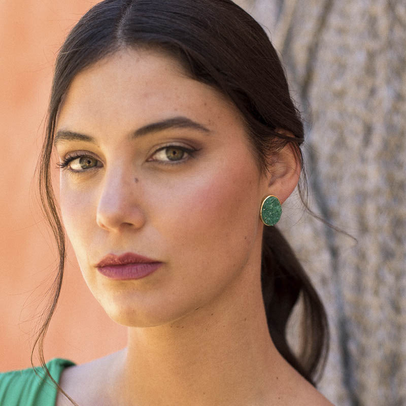 Pendientes Tillya Turquesa (de clip)