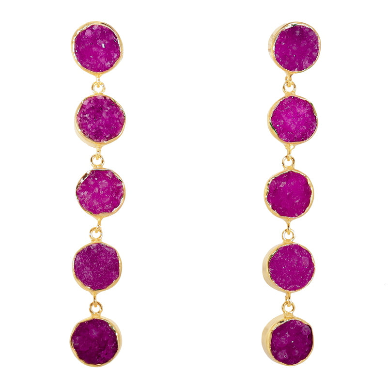 Pendientes Toledo Fucsia Mo