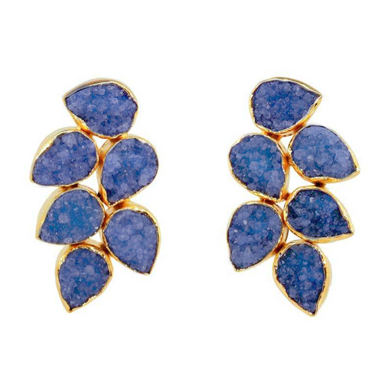 Pendientes Trópico Azul