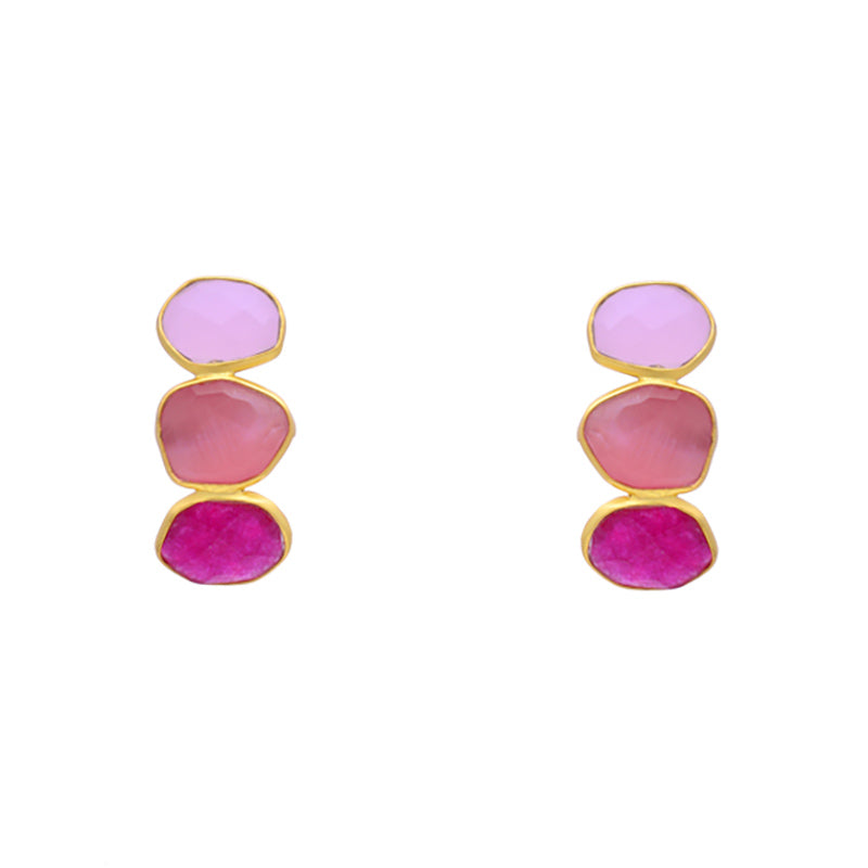 Pendientes Tube Rosas