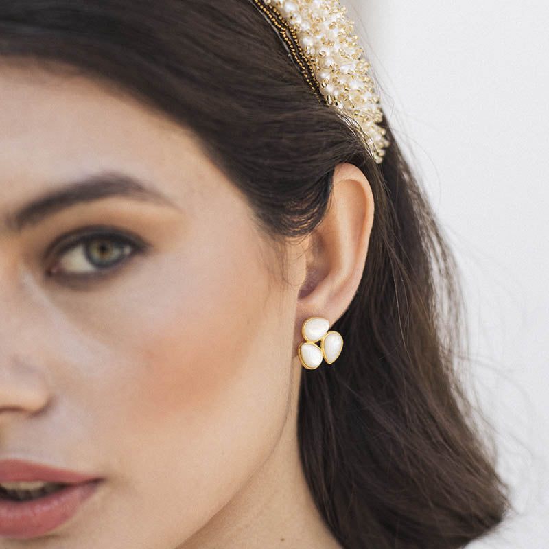 Pendientes Vega Ed. Limitada Blanco Nacarado
