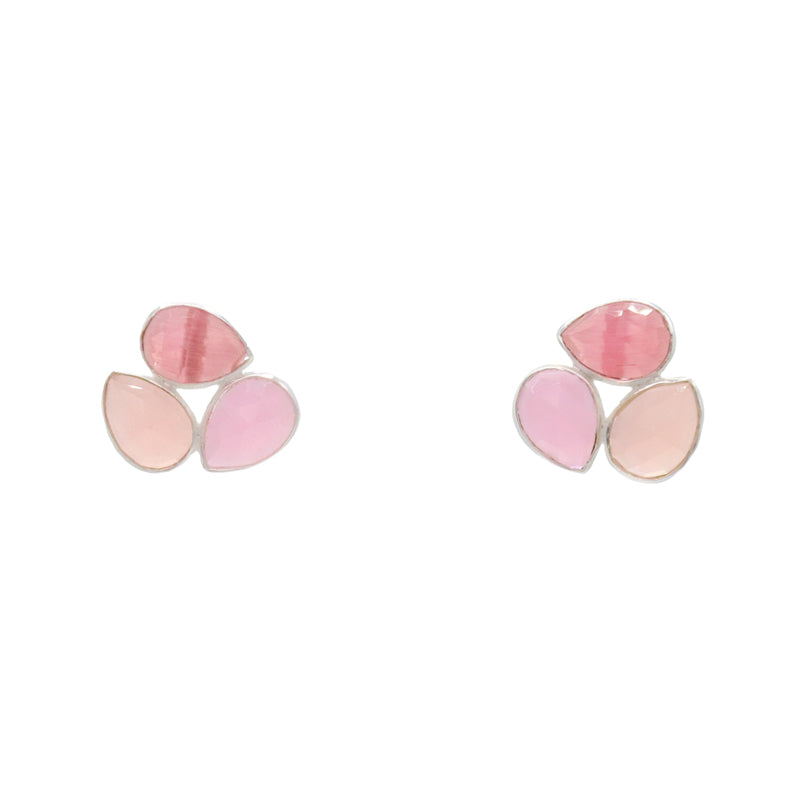 Pendientes Vega Plata Rosas