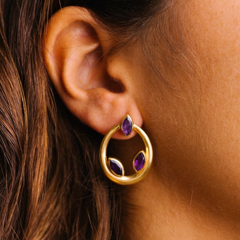 Pendientes Vera Morado