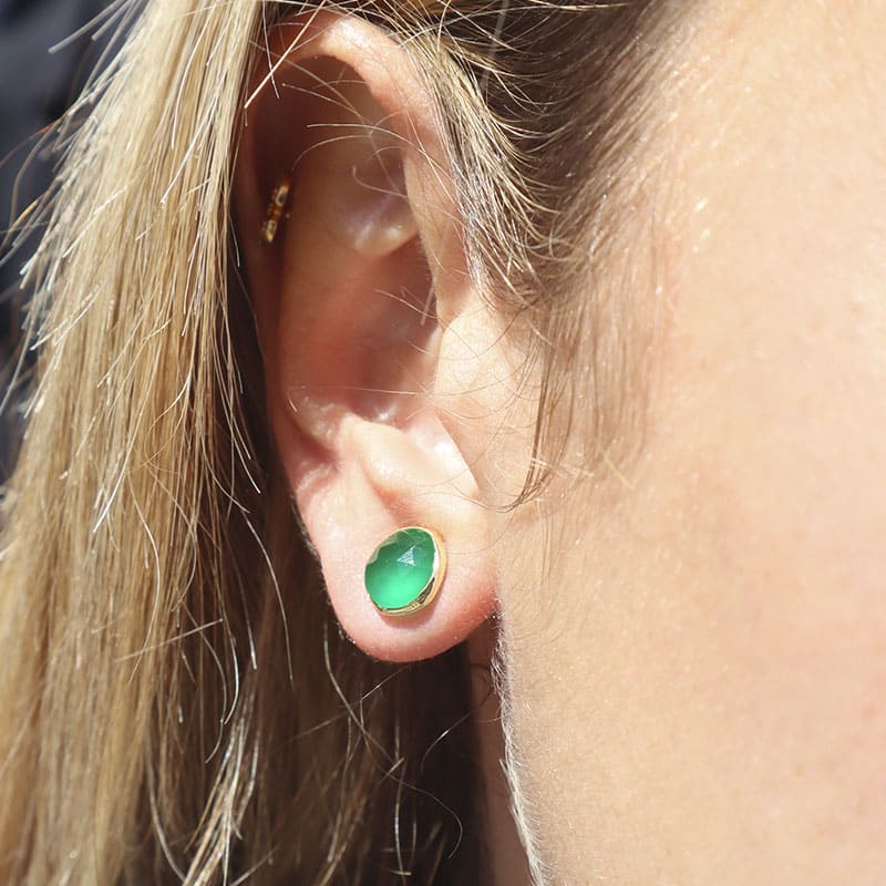 pendientes verde pequeño regalo día de la madre joyas de ACUS